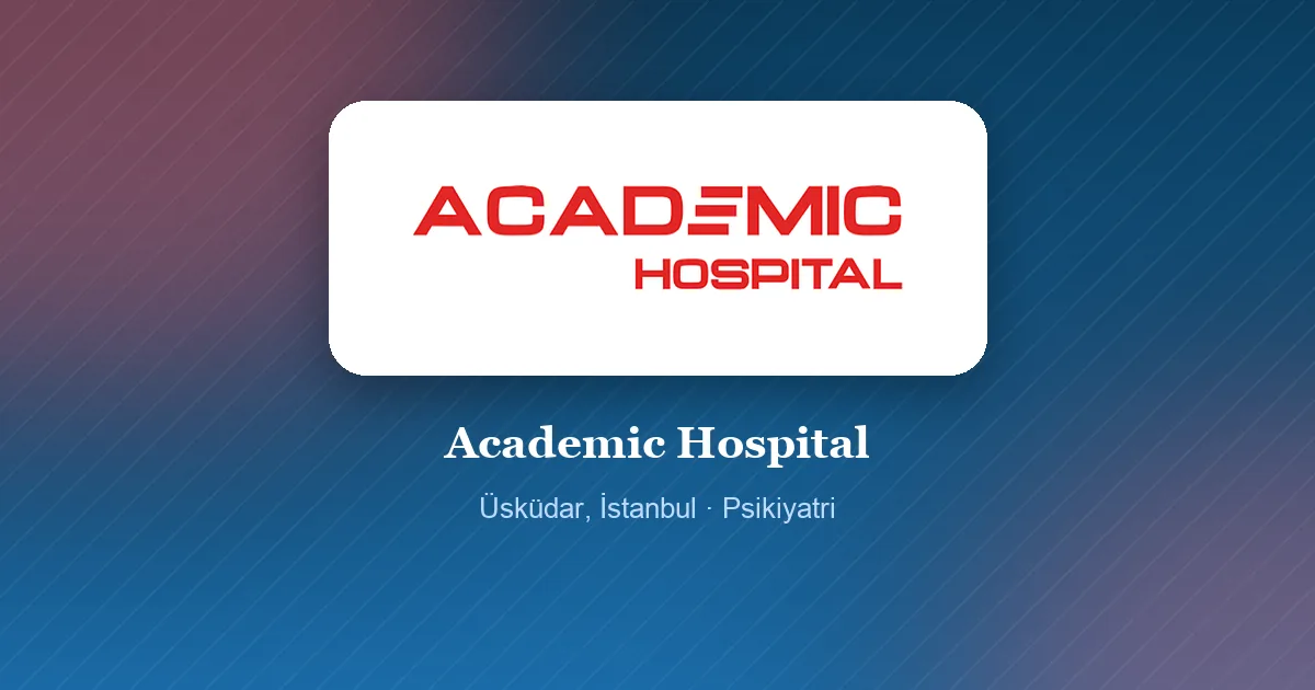 Academic Hospital logosu, Üsküdar, İstanbul