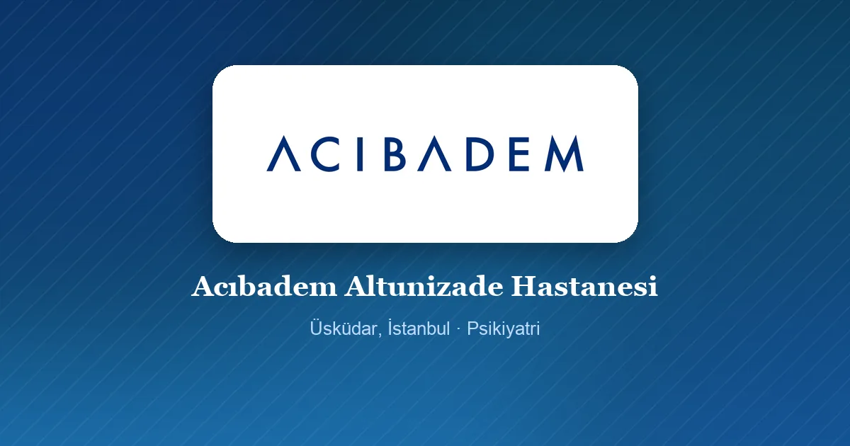 Acıbadem Altunizade Hastanesi logosu, Üsküdar, İstanbul