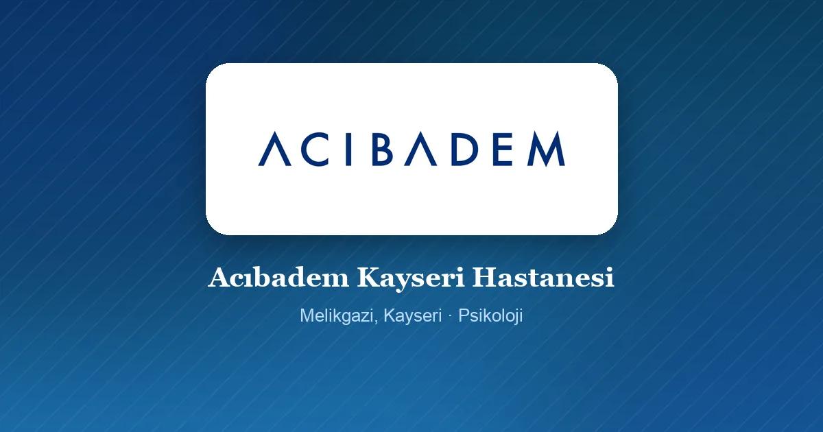 Acıbadem Kayseri Hastanesi logosu, Melikgazi, Kayseri