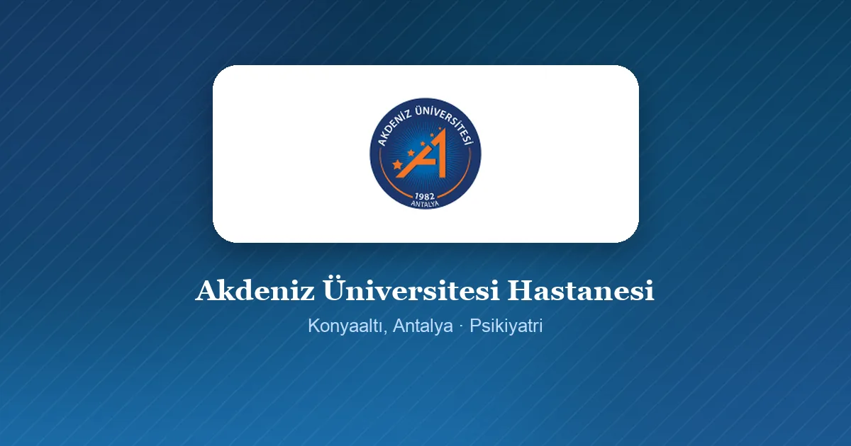 Akdeniz Üniversitesi Hastanesi logosu, Konyaaltı, Antalya