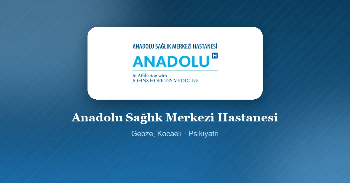Anadolu Sağlık Merkezi Hastanesi logosu, Gebze, Kocaeli