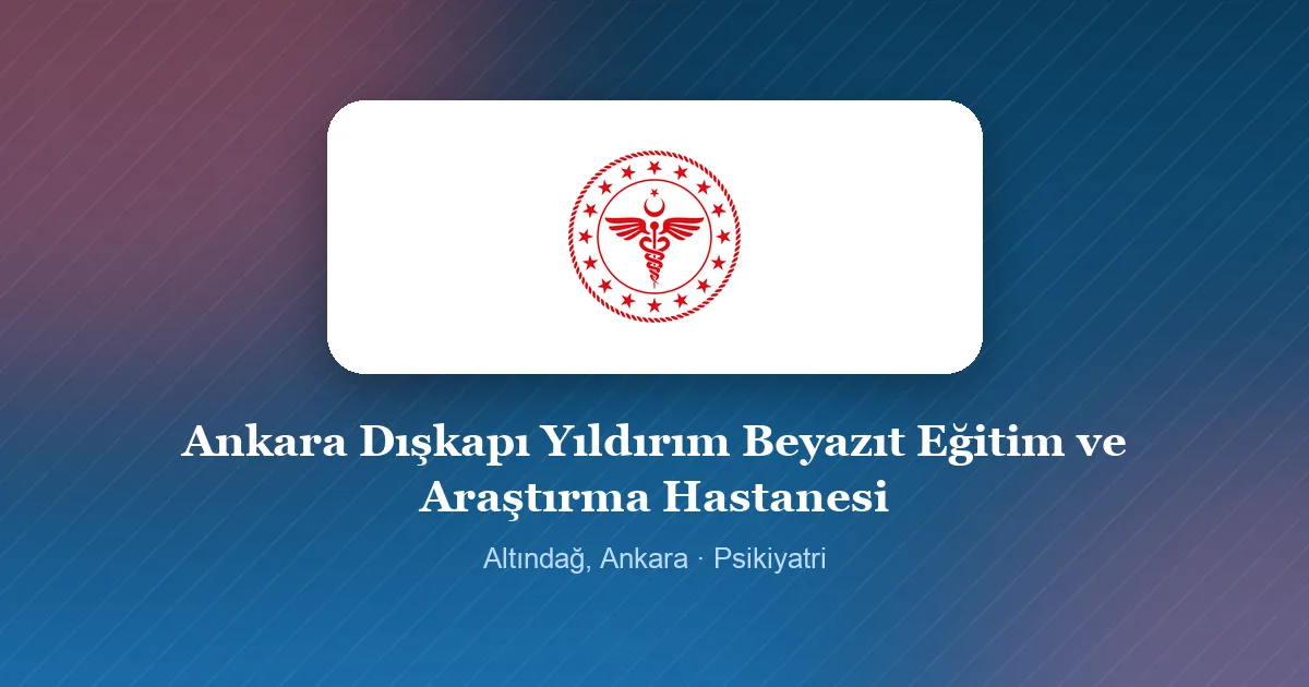 Ankara Dışkapı Yıldırım Beyazıt Eğitim ve Araştırma Hastanesi logosu, Altındağ, Ankara