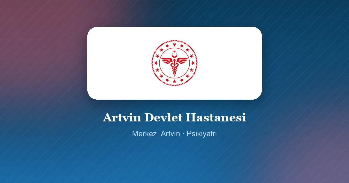 Artvin Devlet Hastanesi logosu, Merkez, Artvin