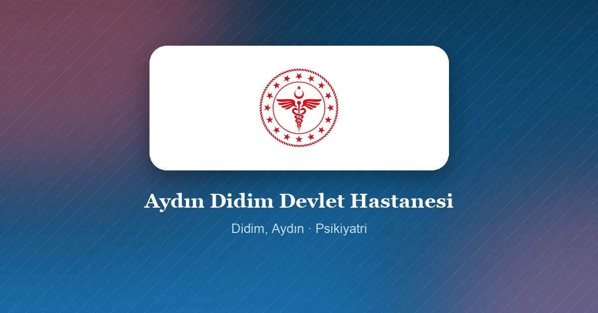 Aydın Didim Devlet Hastanesi logosu, Didim, Aydın