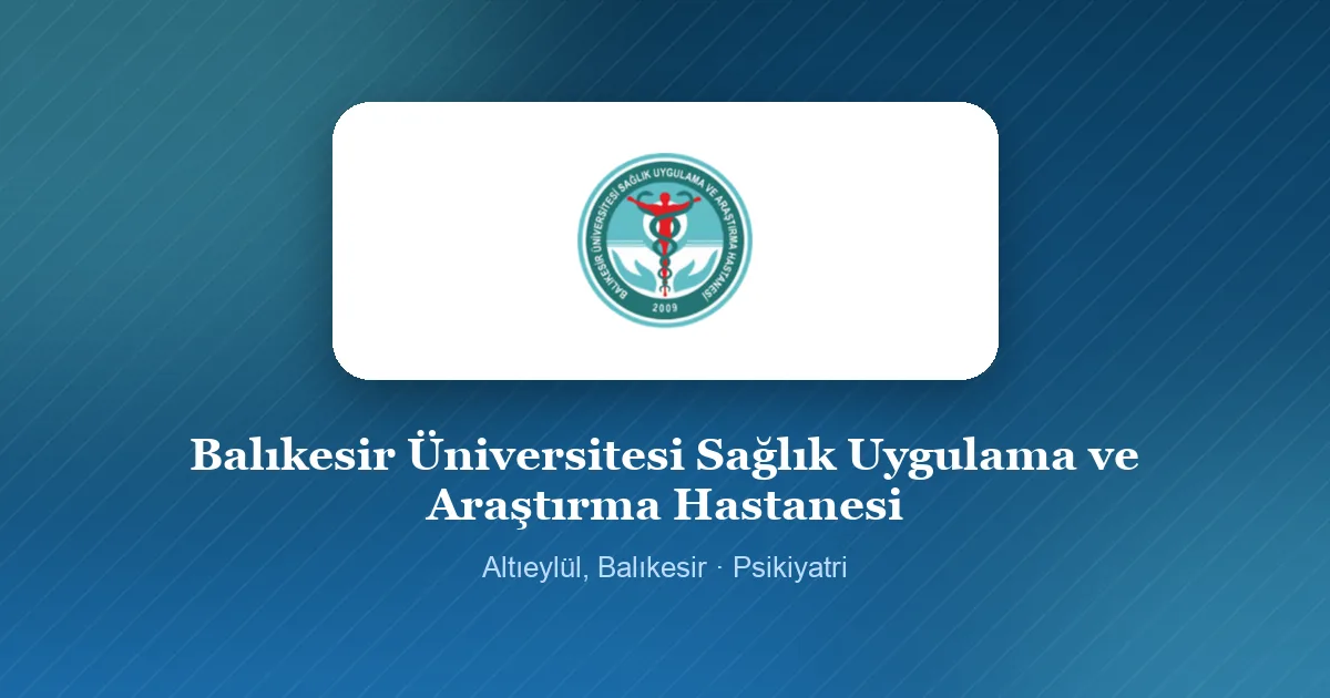 Balıkesir Üniversitesi Sağlık Uygulama ve Araştırma Hastanesi logosu, Altıeylül, Balıkesir