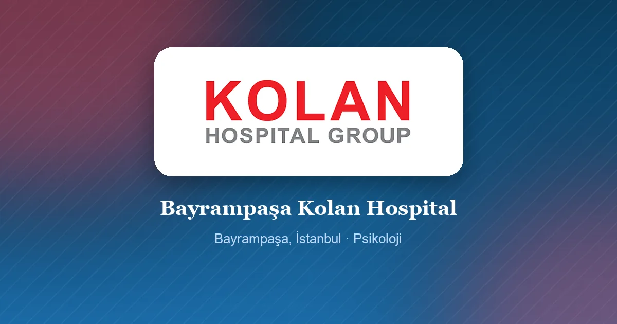 Bayrampaşa Kolan Hospital logosu, Bayrampaşa, İstanbul