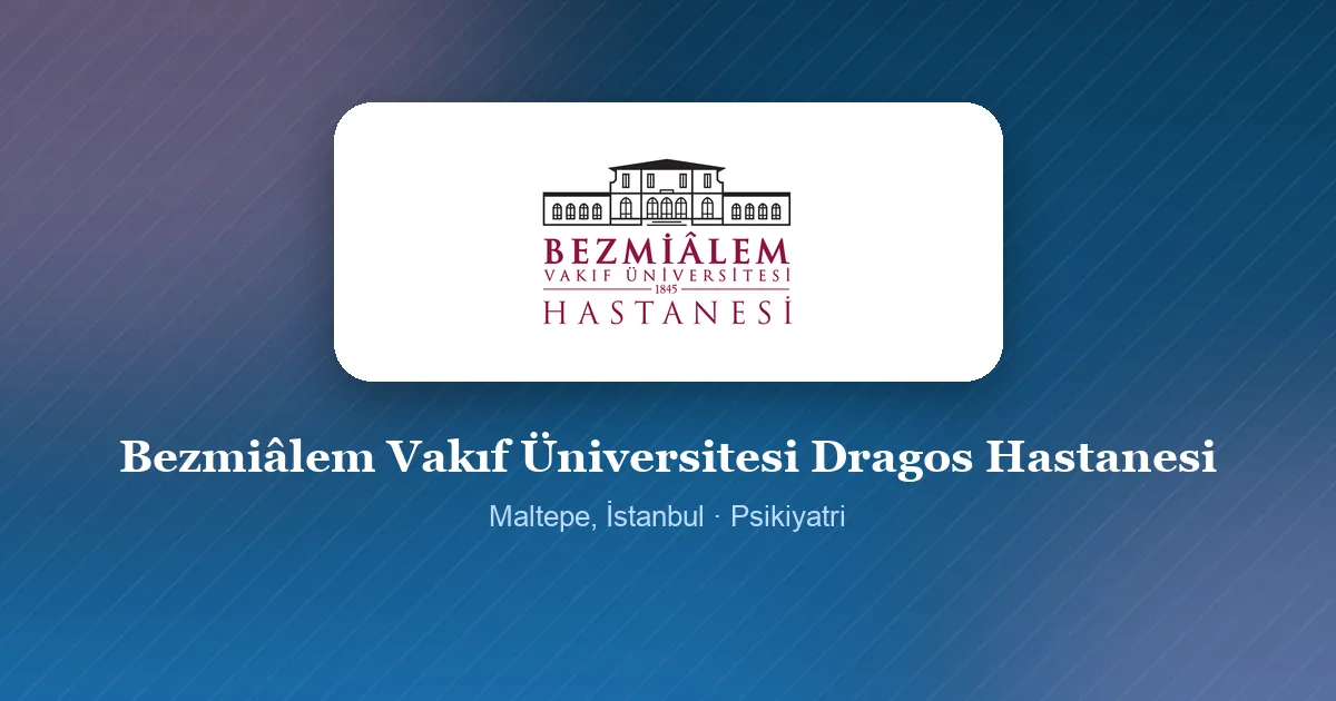Bezmiâlem Vakıf Üniversitesi Dragos Hastanesi logosu, Maltepe, İstanbul