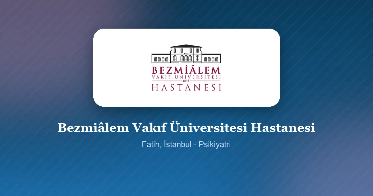 Bezmiâlem Vakıf Üniversitesi Hastanesi logosu, Fatih, İstanbul