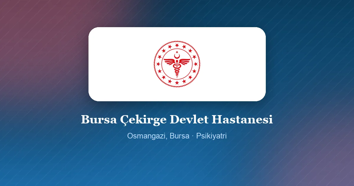 Bursa Çekirge Devlet Hastanesi logosu, Osmangazi, Bursa