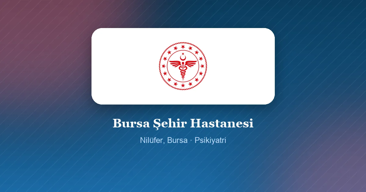 Bursa Şehir Hastanesi logosu, Nilüfer, Bursa