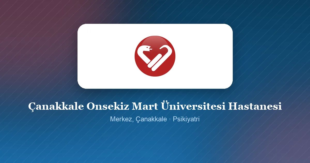 Çanakkale Onsekiz Mart Üniversitesi Hastanesi logosu, Merkez, Çanakkale