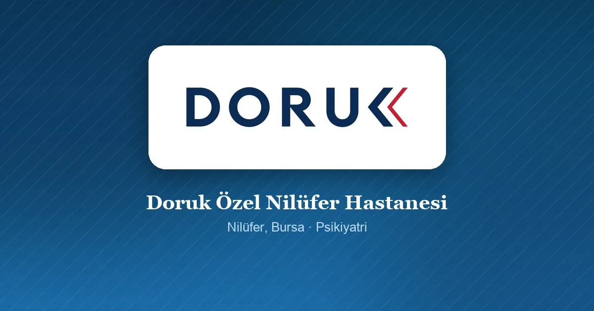 Doruk Özel Nilüfer Hastanesi logosu, Nilüfer, Bursa