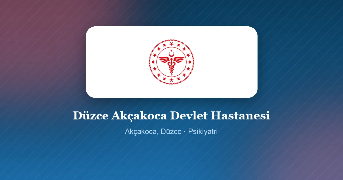 Düzce Akçakoca Devlet Hastanesi logosu, Akçakoca, Düzce