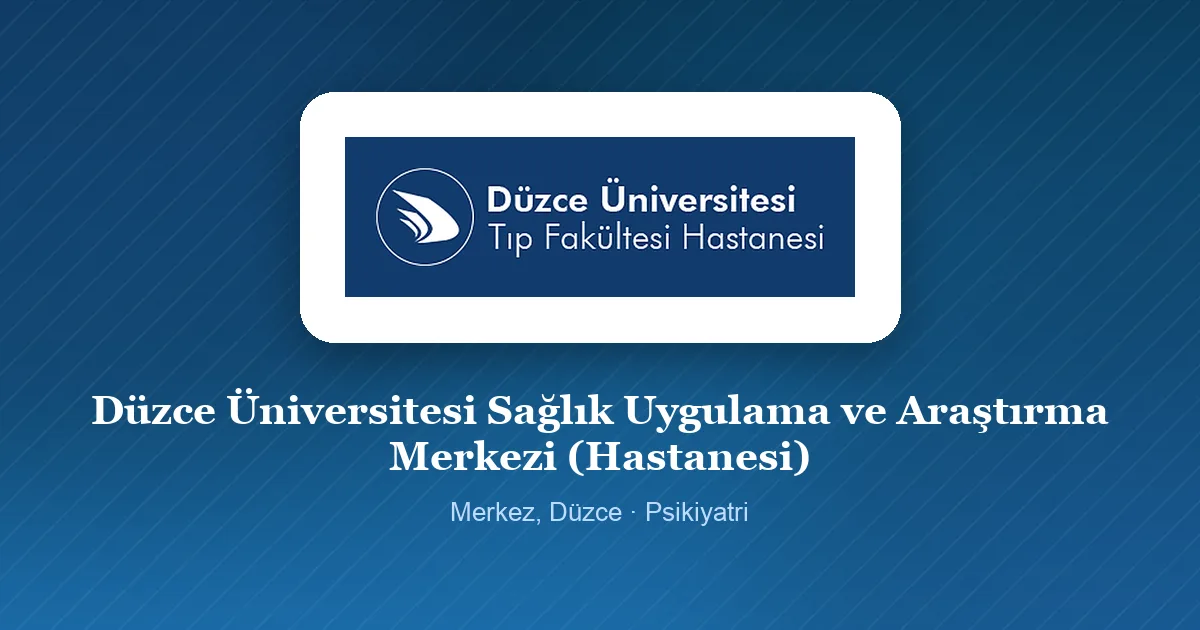 Düzce Üniversitesi Sağlık Uygulama ve Araştırma Merkezi (Hastanesi) logosu, Merkez, Düzce