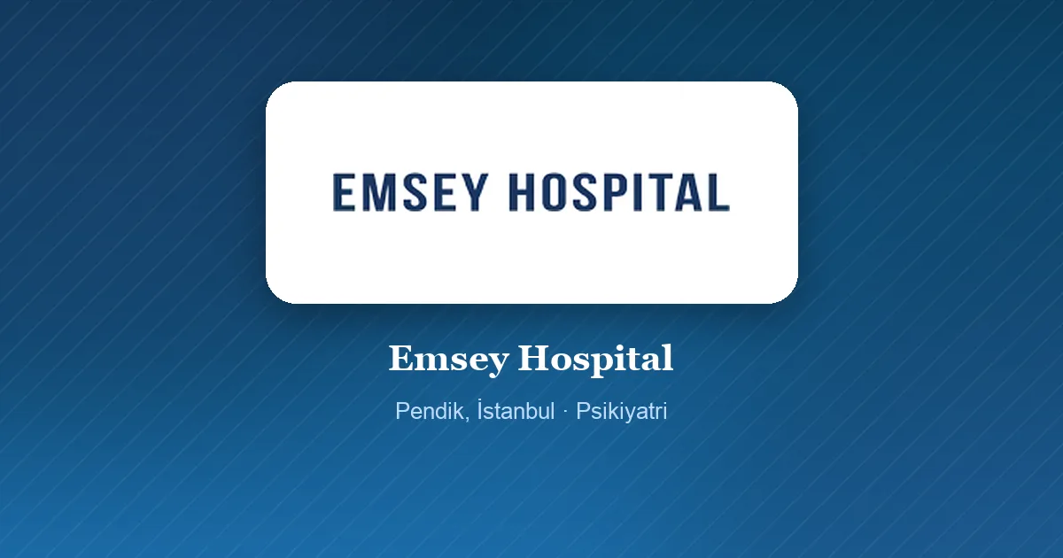 Emsey Hospital logosu, Pendik, İstanbul