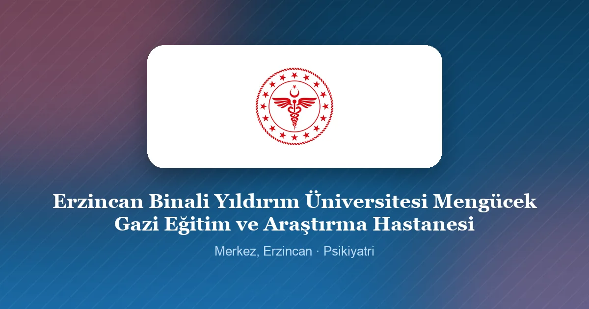 Erzincan Binali Yıldırım Üniversitesi Mengücek Gazi Eğitim ve Araştırma Hastanesi logosu, Merkez, Erzincan