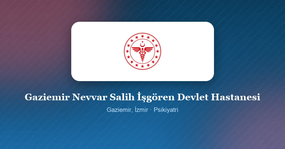 Gaziemir Nevvar Salih İşgören Devlet Hastanesi logosu, Gaziemir, İzmir