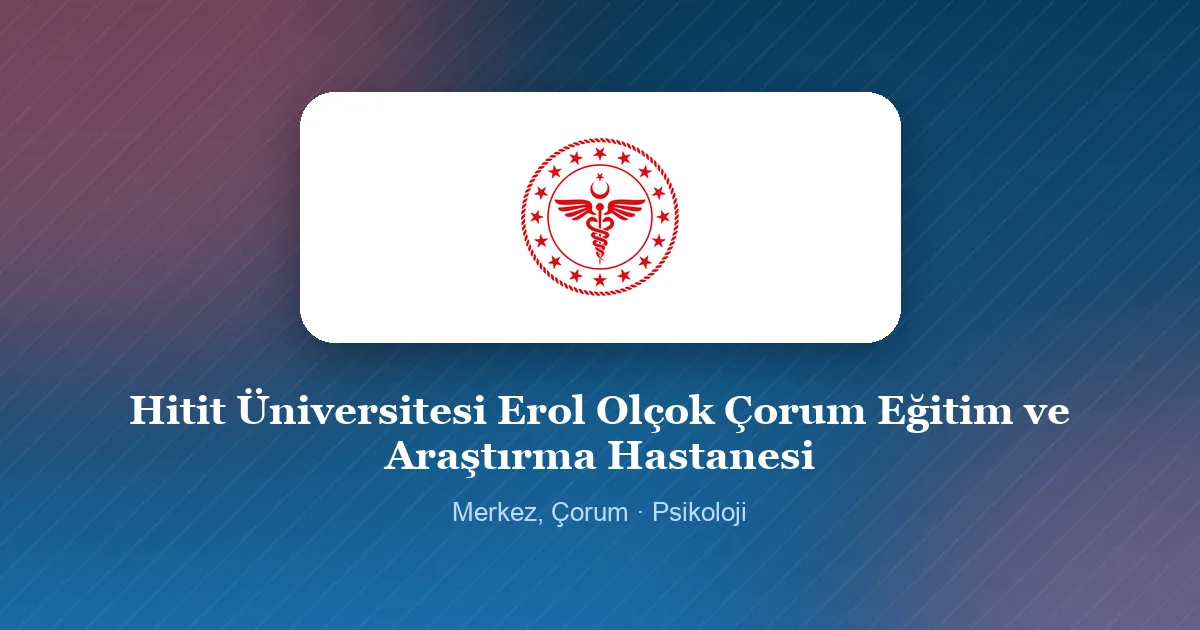 Hitit Üniversitesi Erol Olçok Çorum Eğitim ve Araştırma Hastanesi logosu, Merkez, Çorum