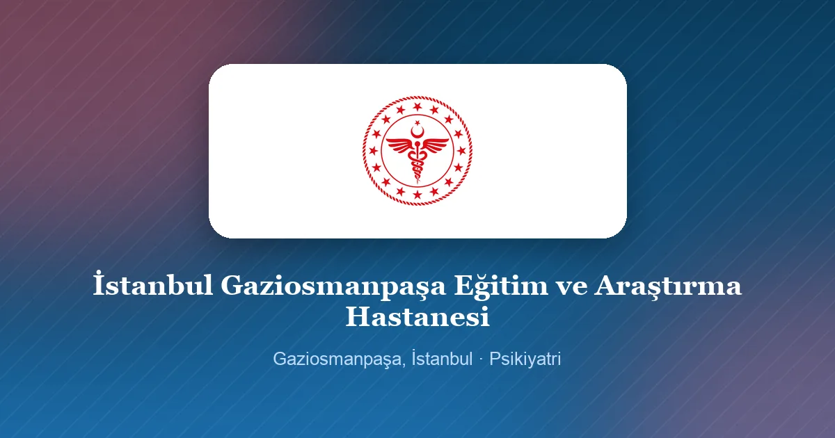 İstanbul Gaziosmanpaşa Eğitim ve Araştırma Hastanesi logosu, Gaziosmanpaşa, İstanbul