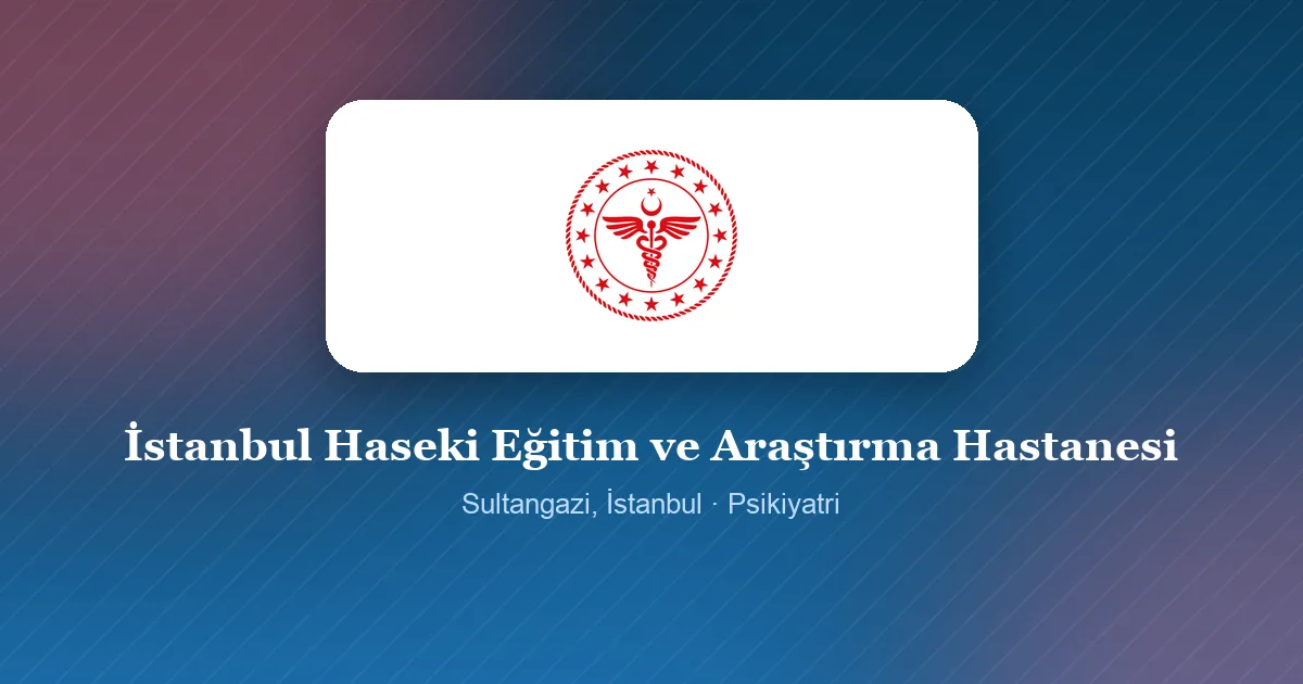İstanbul Haseki Eğitim ve Araştırma Hastanesi logosu, Sultangazi, İstanbul