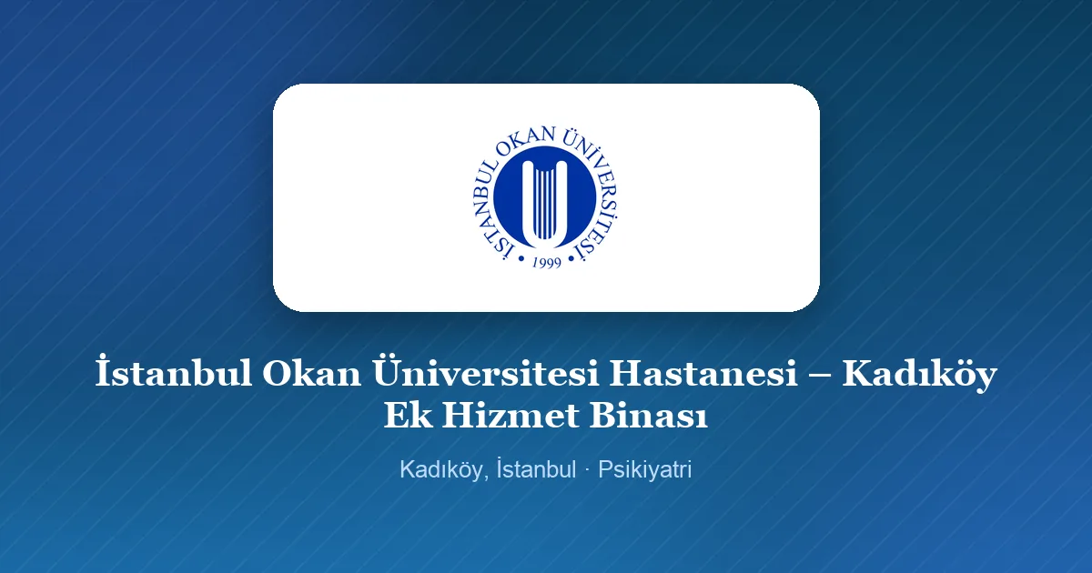 İstanbul Okan Üniversitesi Hastanesi – Kadıköy Ek Hizmet Binası logosu, Kadıköy, İstanbul