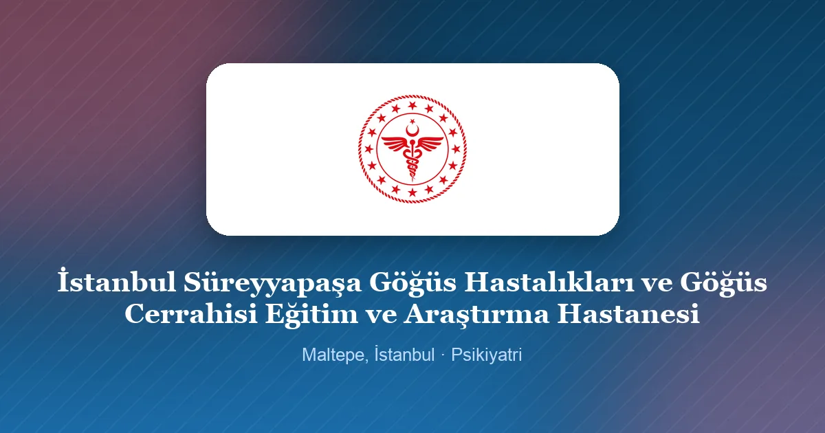 İstanbul Süreyyapaşa Göğüs Hastalıkları ve Göğüs Cerrahisi Eğitim ve Araştırma Hastanesi logosu, Maltepe, İstanbul