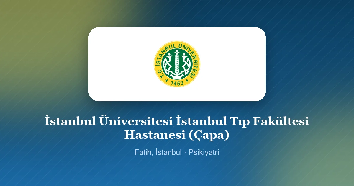 İstanbul Üniversitesi İstanbul Tıp Fakültesi Hastanesi (Çapa) logosu, Fatih, İstanbul