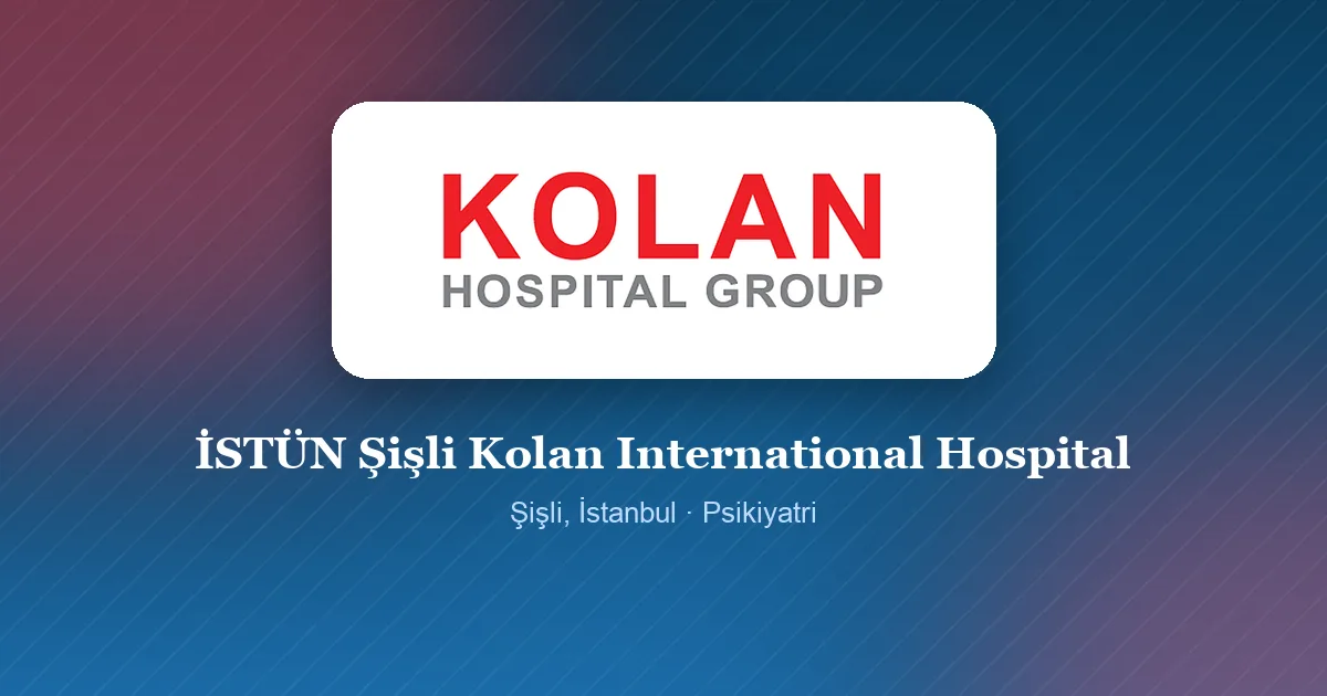İSTÜN Şişli Kolan International Hospital logosu, Şişli, İstanbul