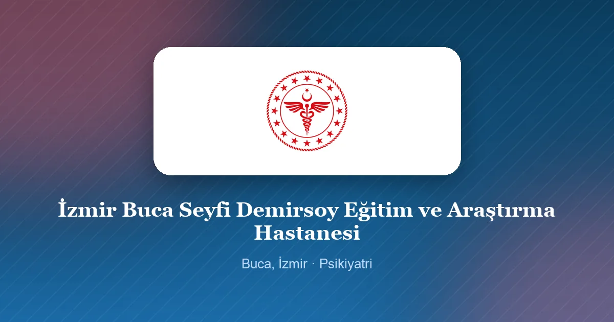 İzmir Buca Seyfi Demirsoy Eğitim ve Araştırma Hastanesi logosu, Buca, İzmir