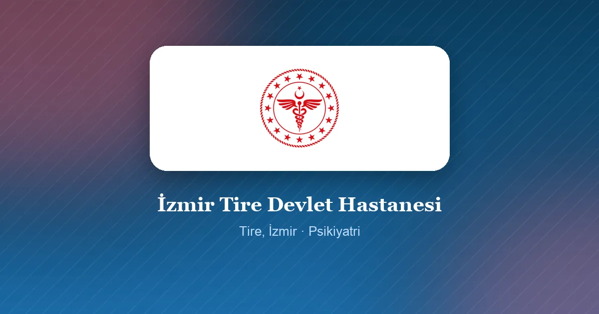 İzmir Tire Devlet Hastanesi logosu, Tire, İzmir