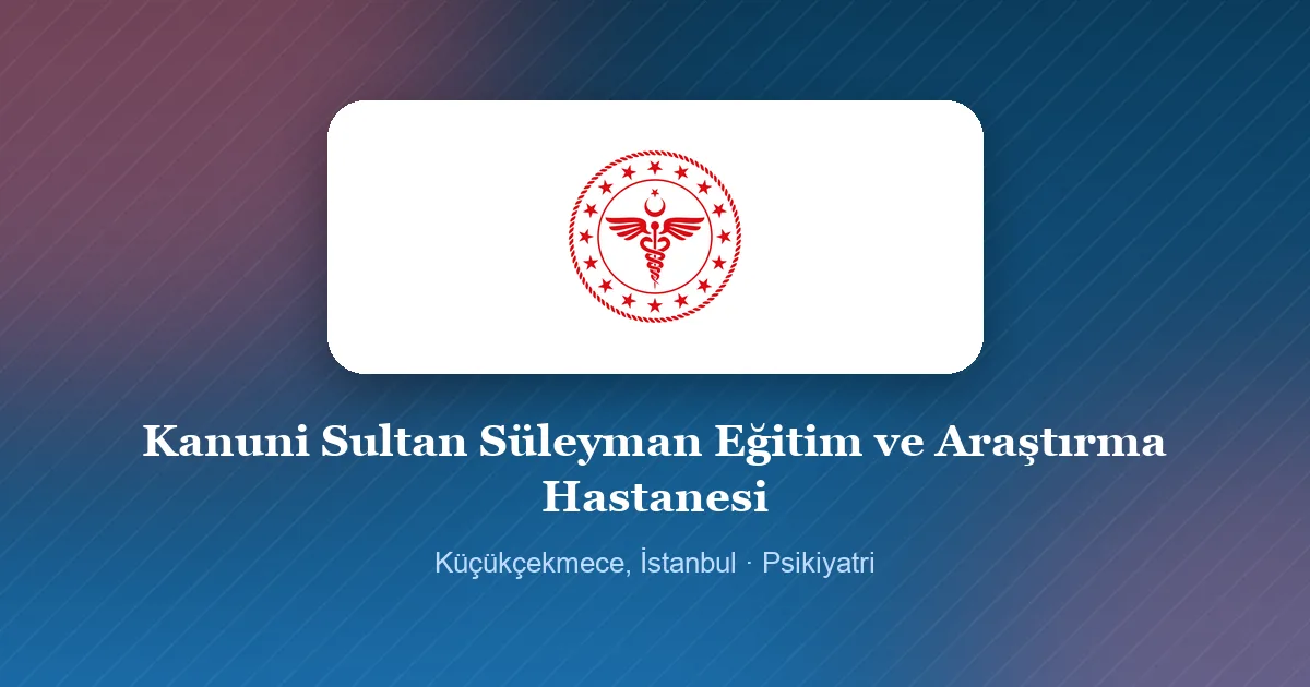 Kanuni Sultan Süleyman Eğitim ve Araştırma Hastanesi logosu, Küçükçekmece, İstanbul