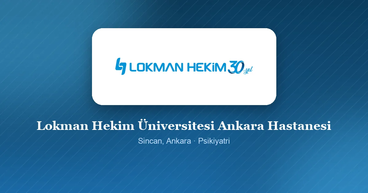 Lokman Hekim Üniversitesi Ankara Hastanesi logosu, Sincan, Ankara