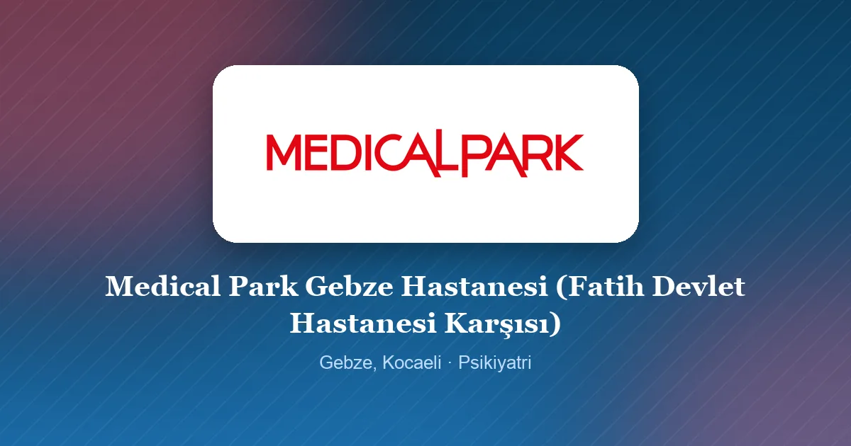 Medical Park Gebze Hastanesi (Fatih Devlet Hastanesi Karşısı) logosu, Gebze, Kocaeli
