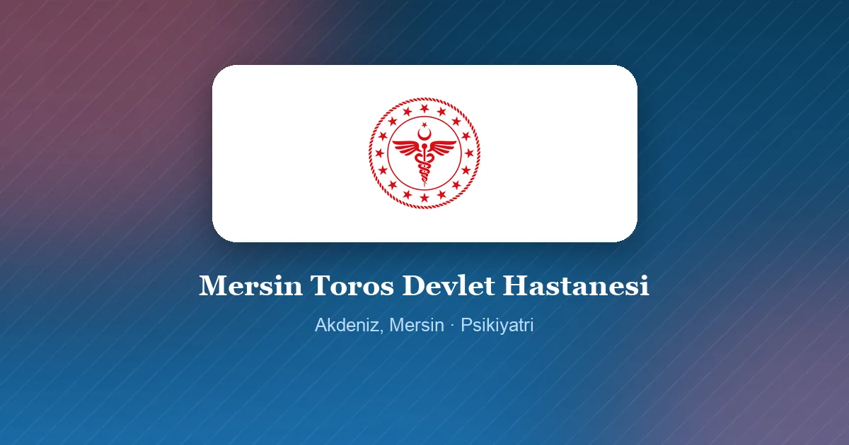Mersin Toros Devlet Hastanesi logosu, Akdeniz, Mersin