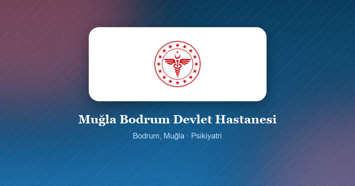 Muğla Bodrum Devlet Hastanesi logosu, Bodrum, Muğla