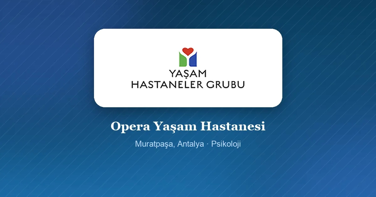 Opera Yaşam Hastanesi logosu, Muratpaşa, Antalya