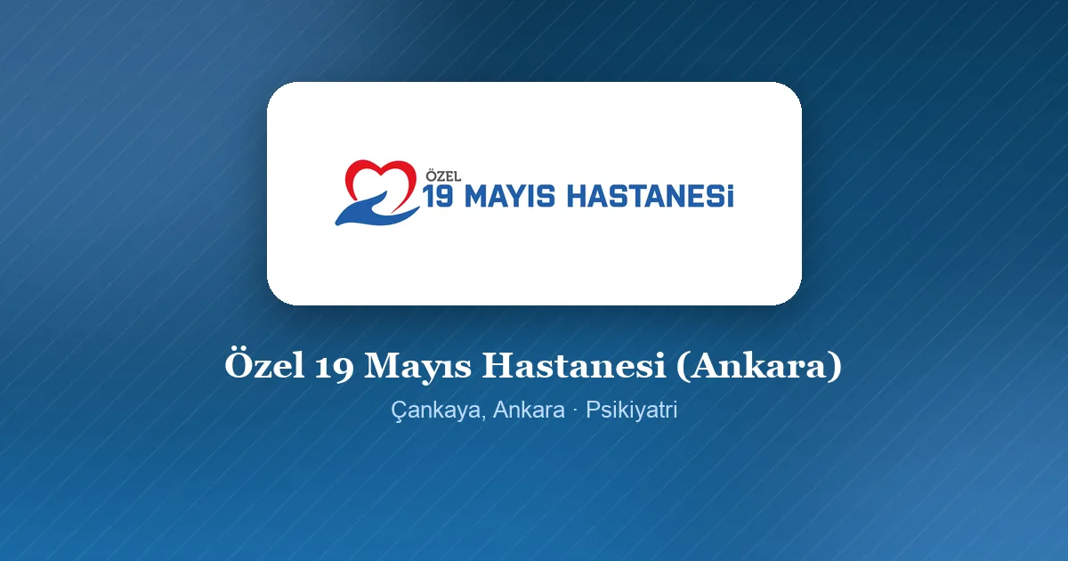 Özel 19 Mayıs Hastanesi (Ankara) logosu, Çankaya, Ankara
