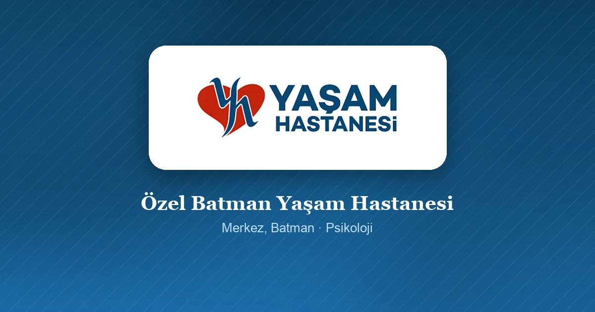 Özel Batman Yaşam Hastanesi logosu, Merkez, Batman