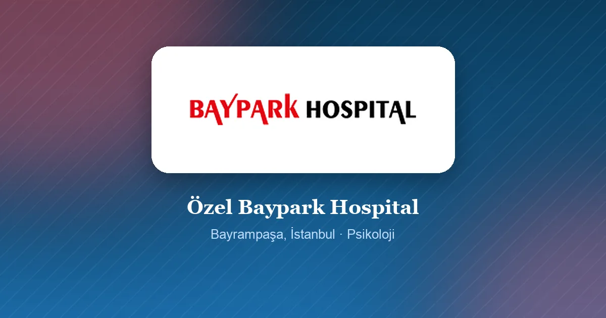 Özel Baypark Hospital logosu, Bayrampaşa, İstanbul