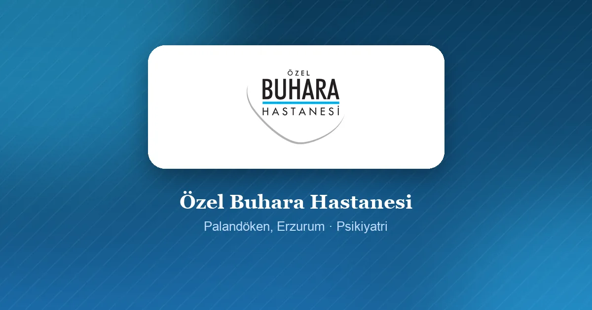 Özel Buhara Hastanesi logosu, Palandöken, Erzurum