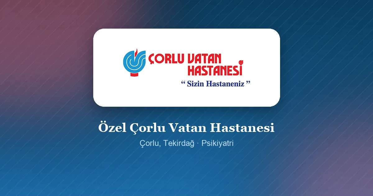 Özel Çorlu Vatan Hastanesi logosu, Çorlu, Tekirdağ