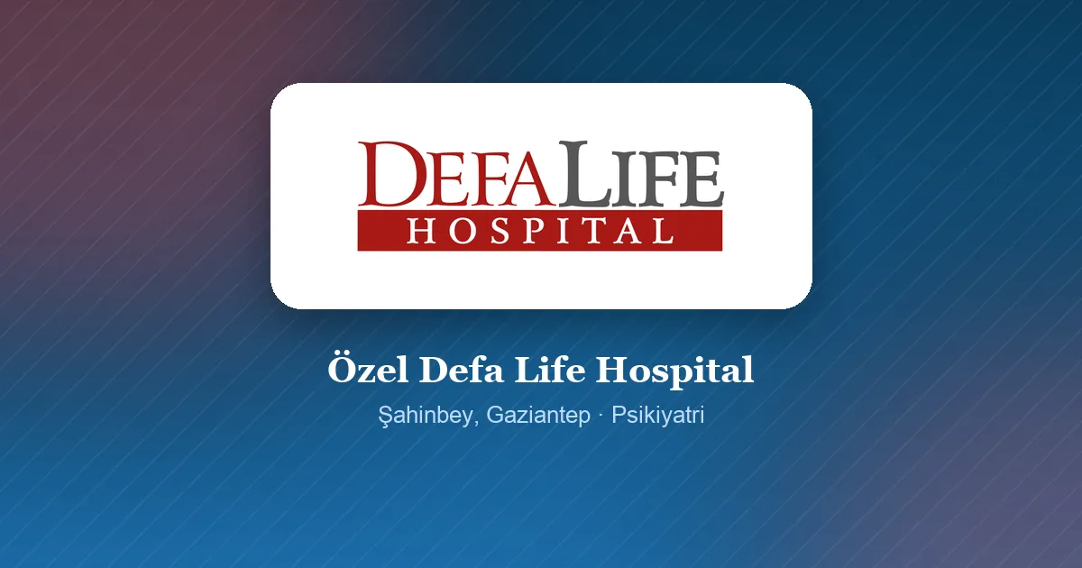 Özel Defa Life Hospital logosu, Şahinbey, Gaziantep