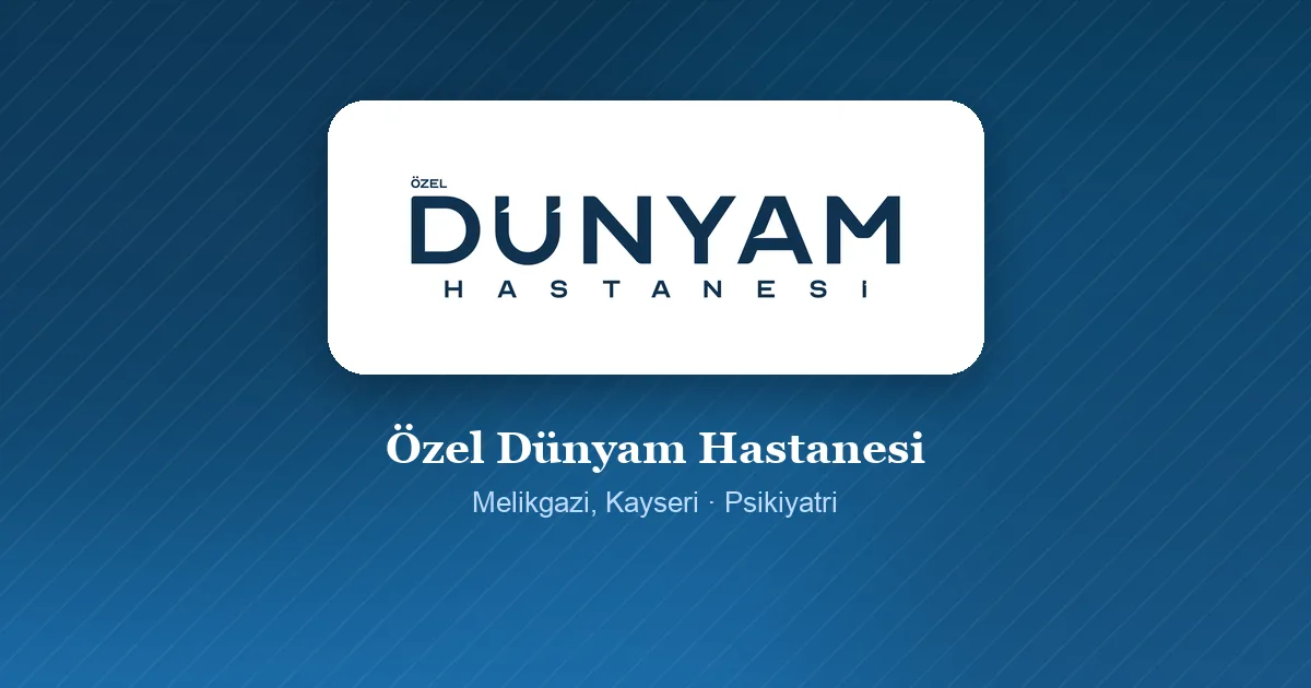 Özel Dünyam Hastanesi logosu, Melikgazi, Kayseri