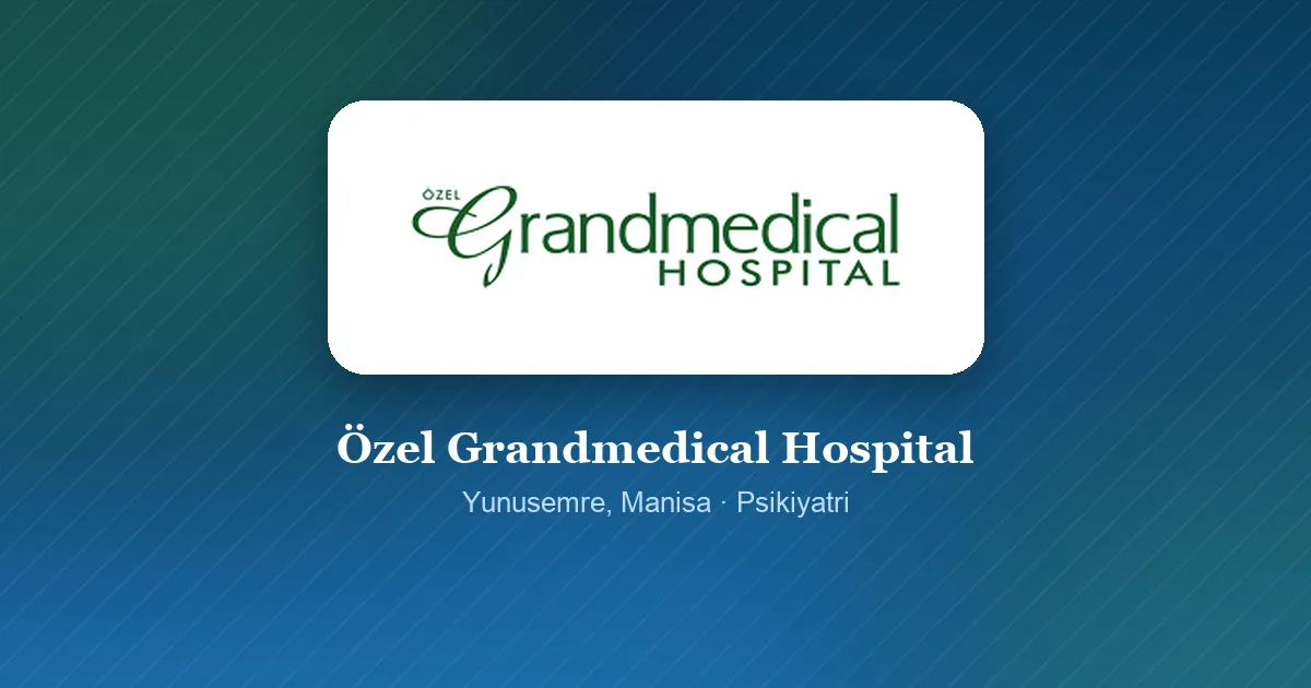 Özel Grandmedical Hospital logosu, Yunusemre, Manisa