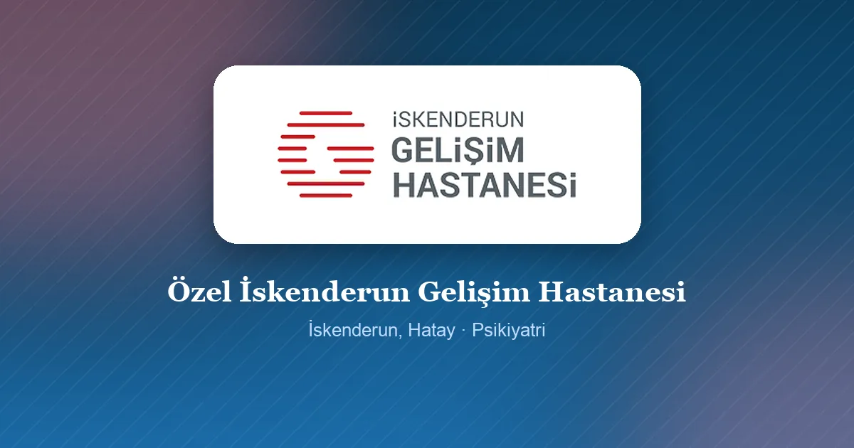 Özel İskenderun Gelişim Hastanesi logosu, İskenderun, Hatay