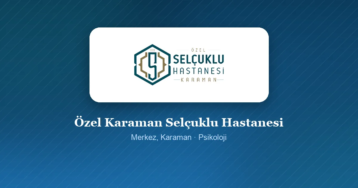 Özel Karaman Selçuklu Hastanesi logosu, Merkez, Karaman