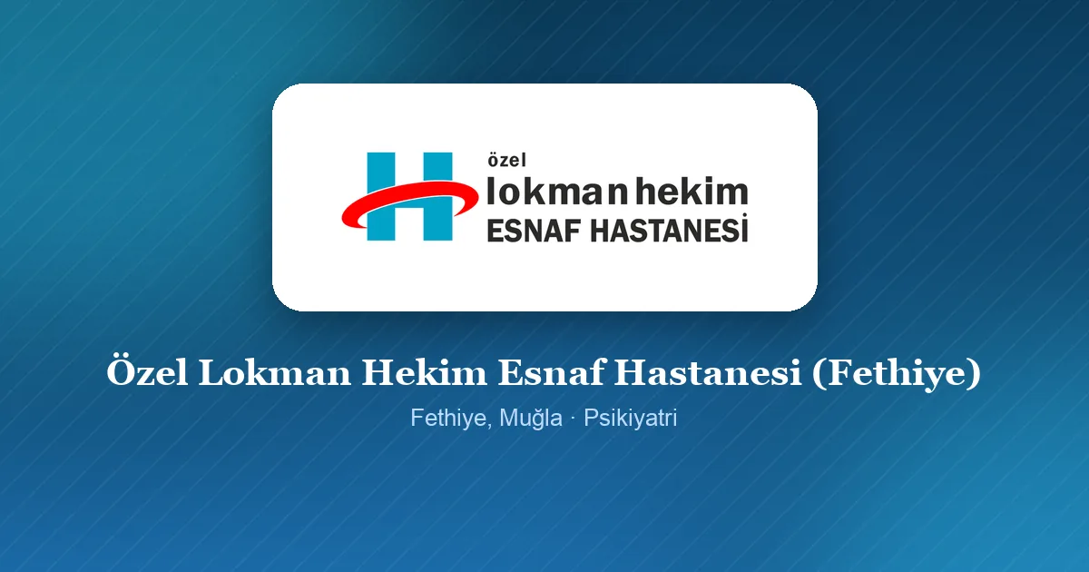 Özel Lokman Hekim Esnaf Hastanesi (Fethiye) logosu, Fethiye, Muğla