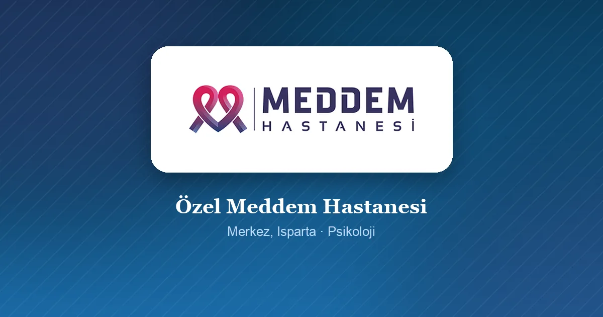 Özel Meddem Hastanesi logosu, Merkez, Isparta