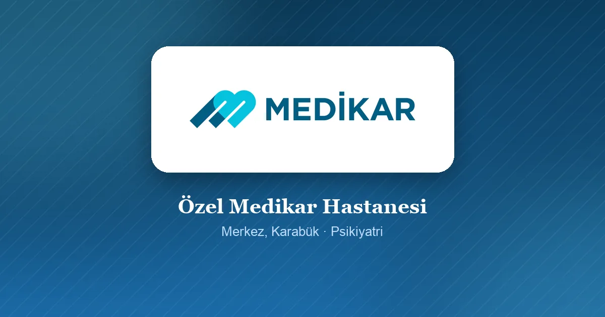 Özel Medikar Hastanesi logosu, Merkez, Karabük
