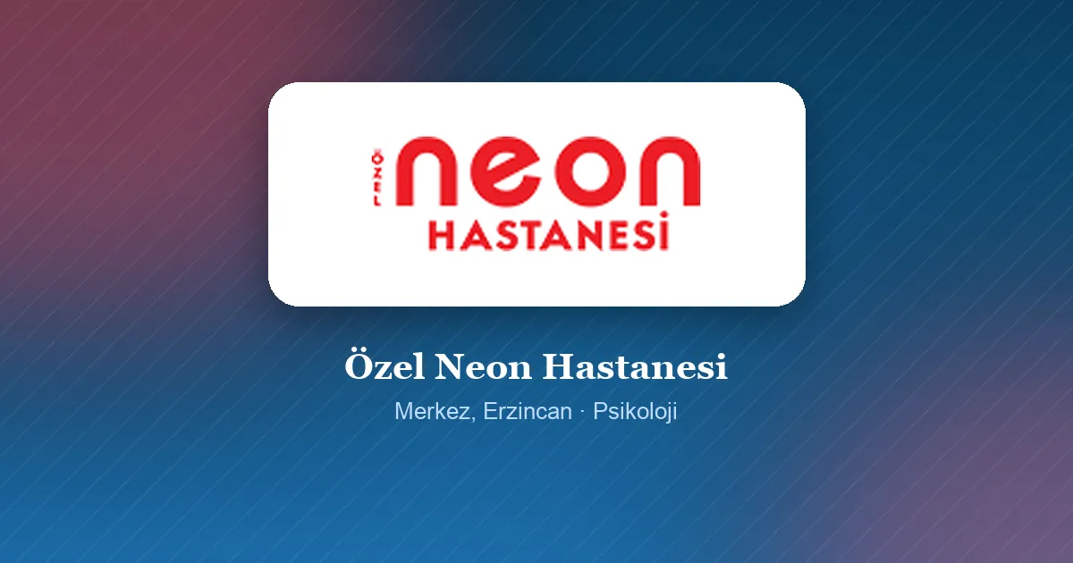 Özel Neon Hastanesi logosu, Merkez, Erzincan